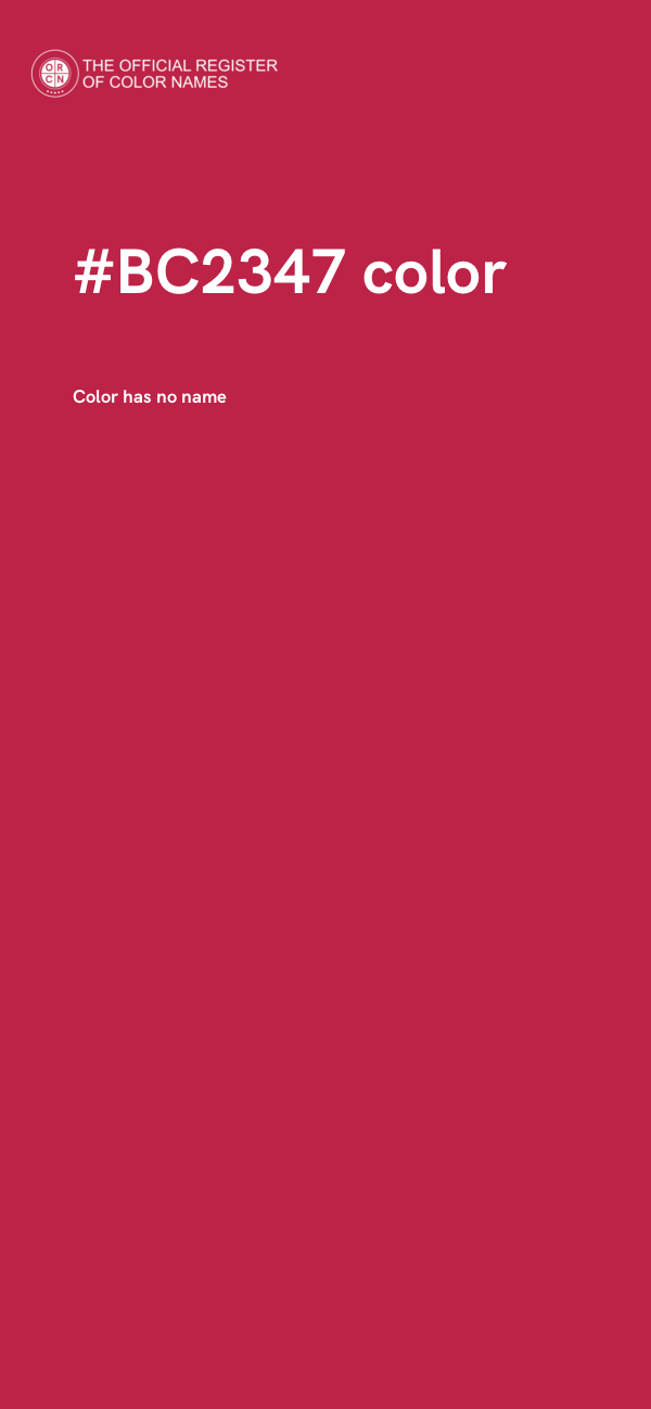 #BC2347 color image