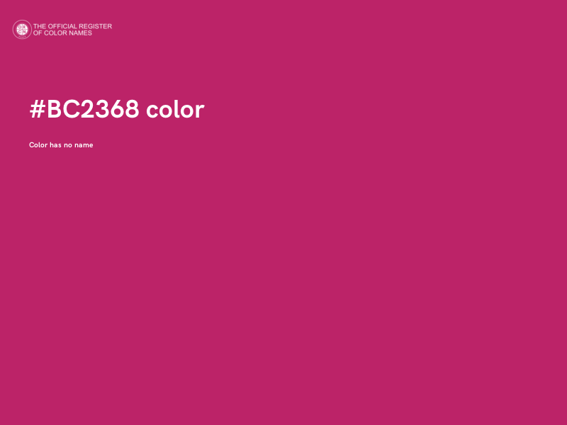 #BC2368 color image