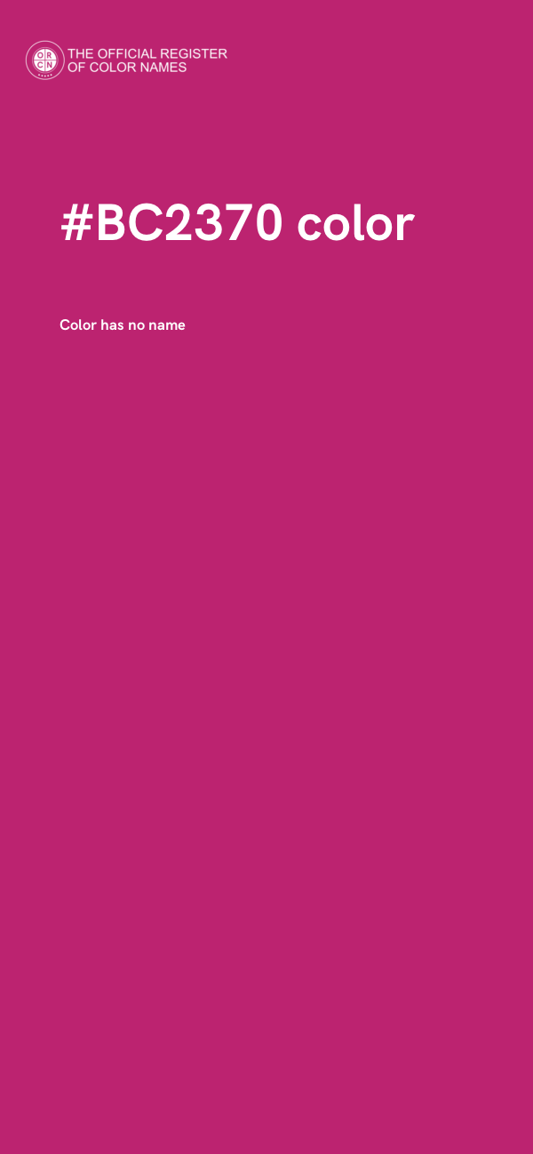 #BC2370 color image