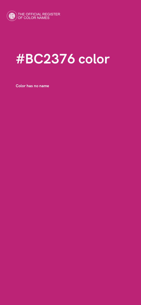 #BC2376 color image