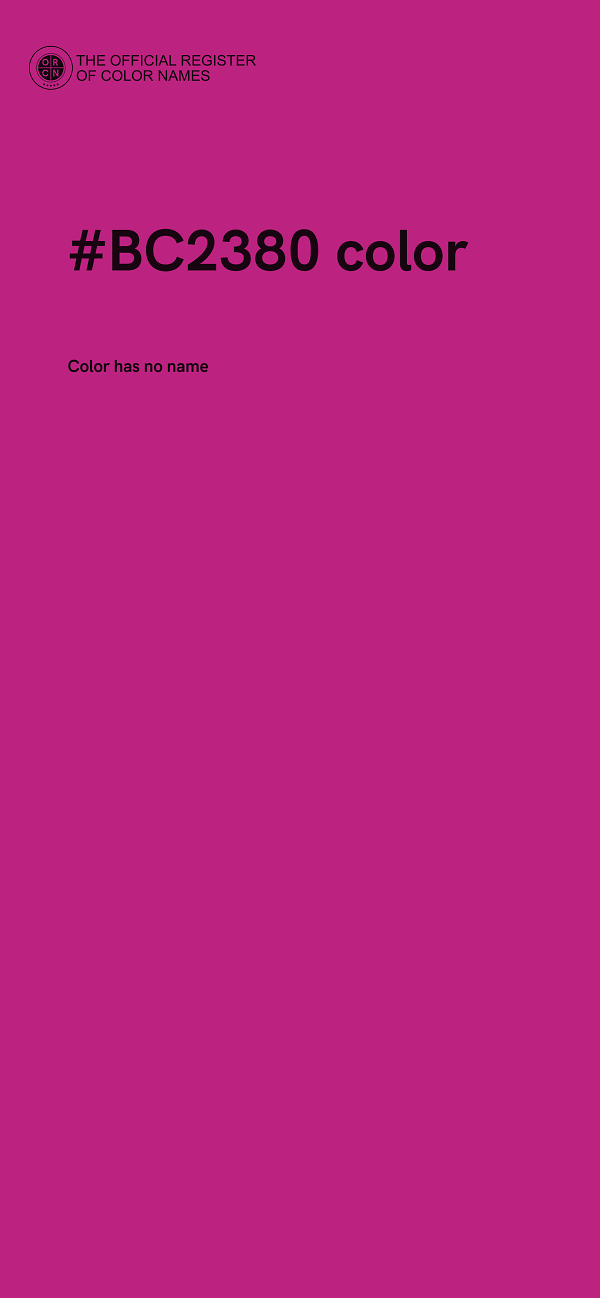 #BC2380 color image
