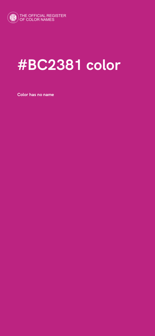 #BC2381 color image