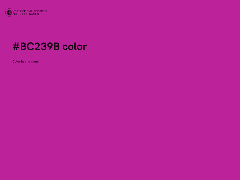 #BC239B color image