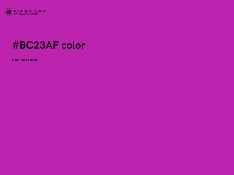 #BC23AF color image