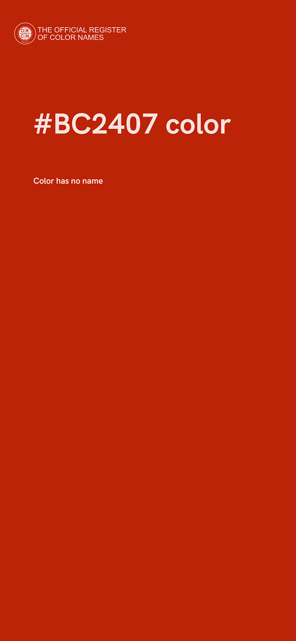 #BC2407 color image