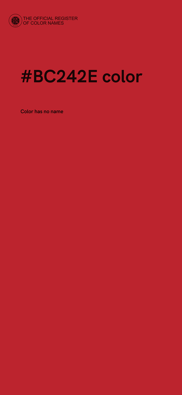 #BC242E color image