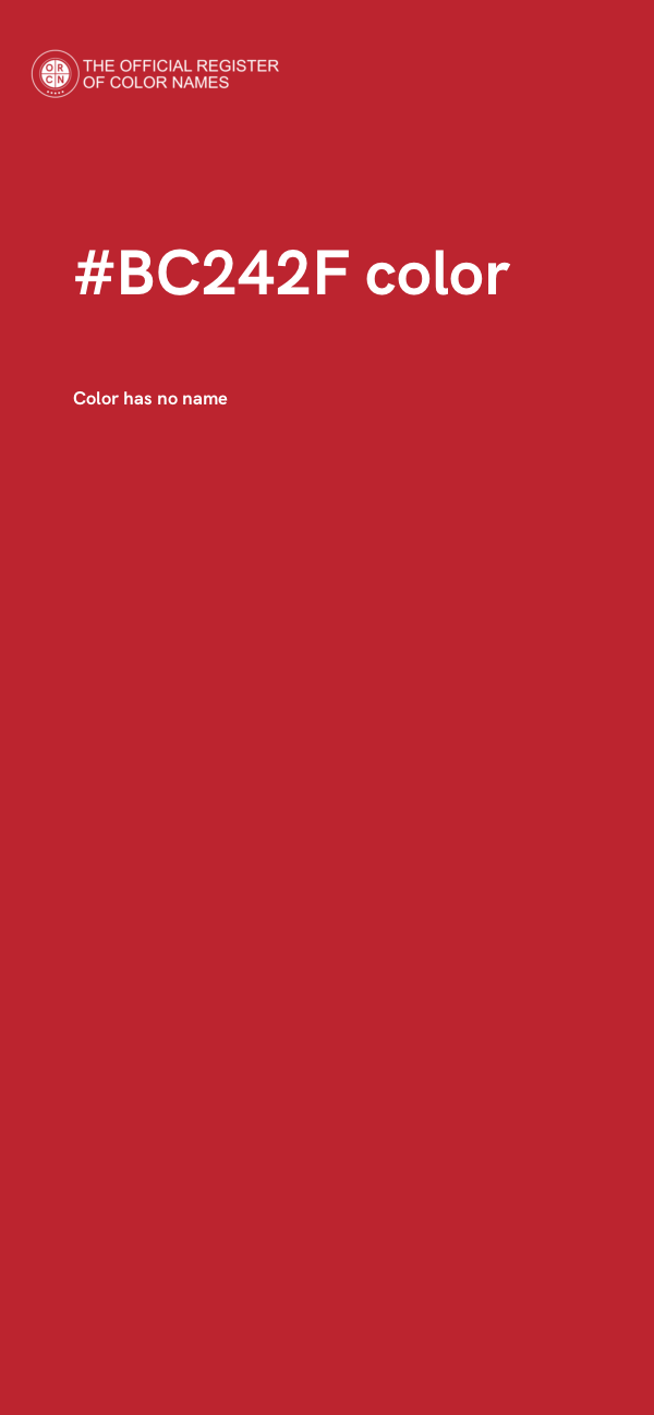 #BC242F color image
