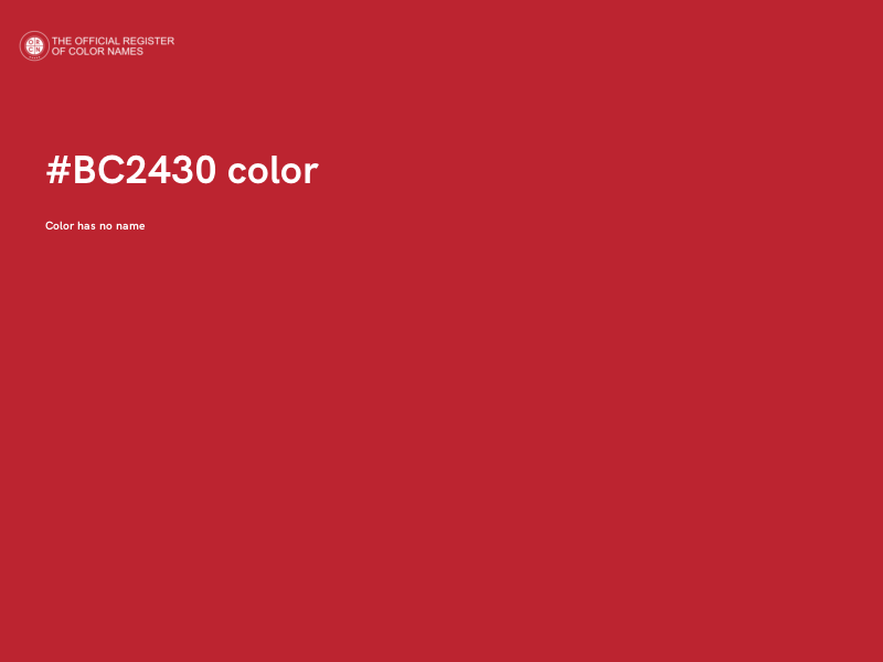 #BC2430 color image