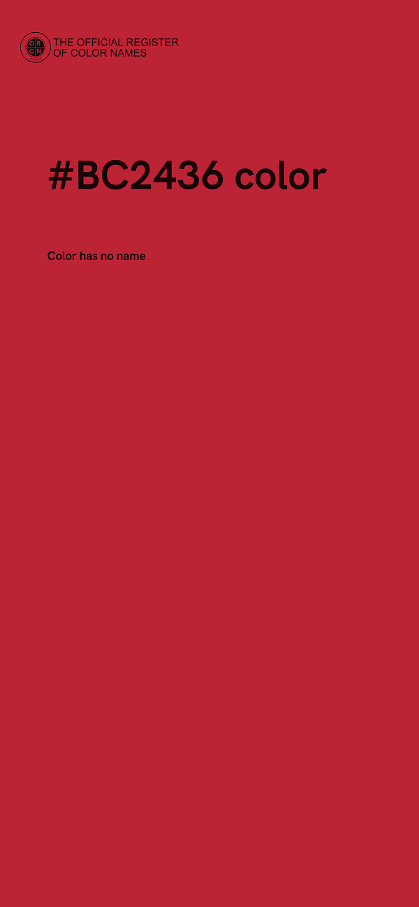#BC2436 color image
