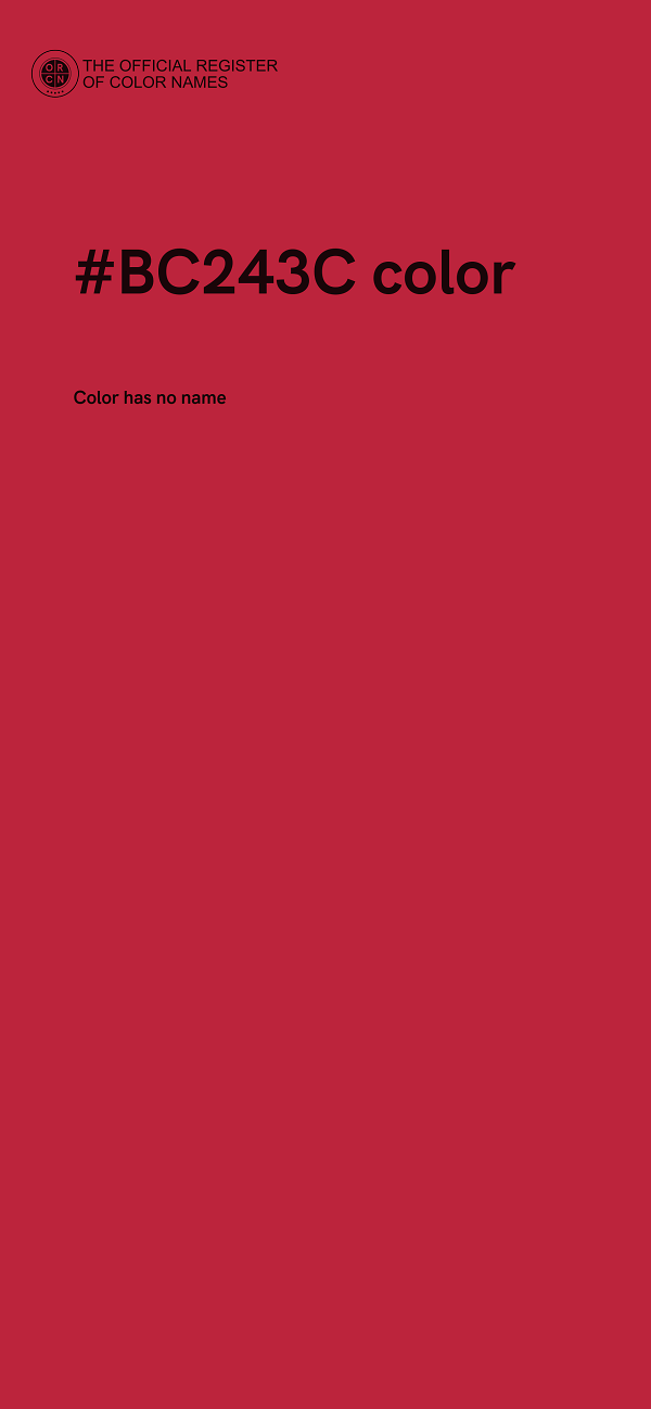 #BC243C color image