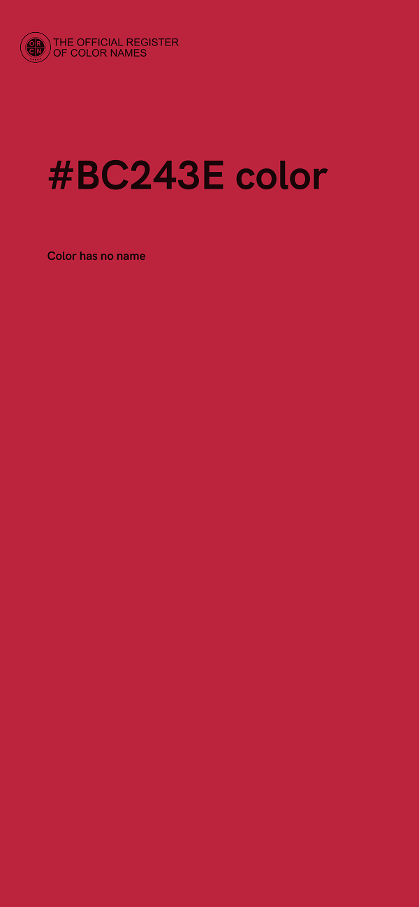 #BC243E color image