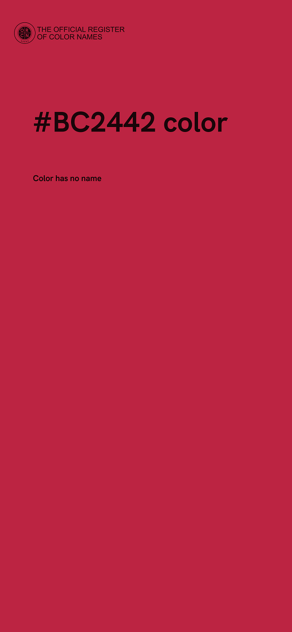 #BC2442 color image