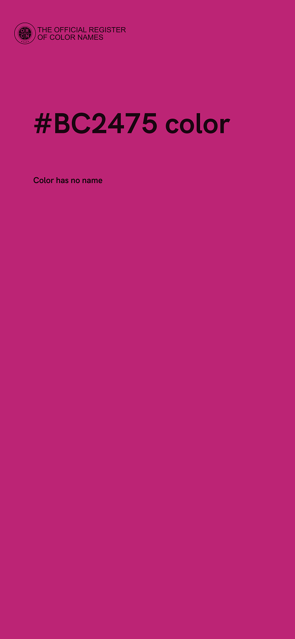 #BC2475 color image