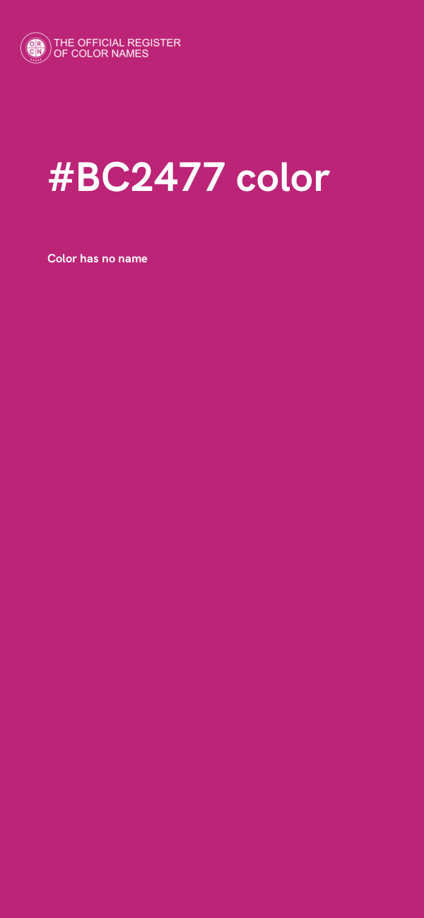 #BC2477 color image