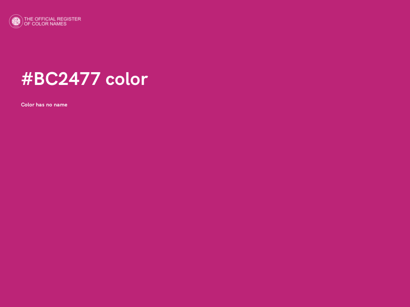 #BC2477 color image