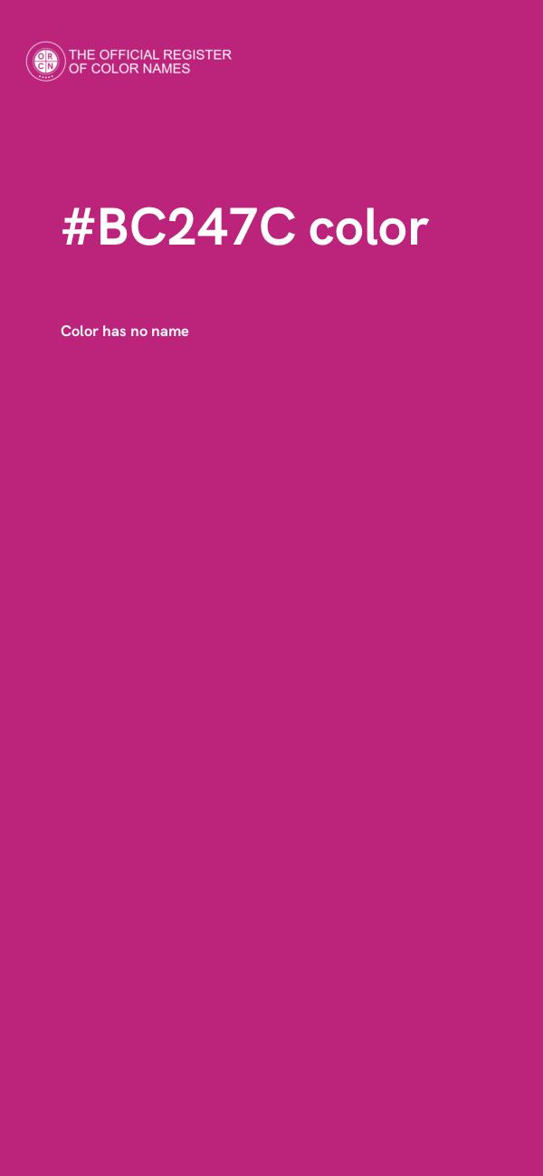 #BC247C color image