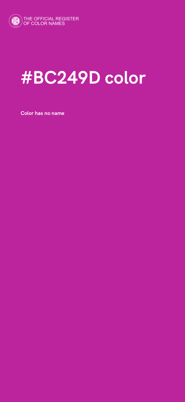#BC249D color image