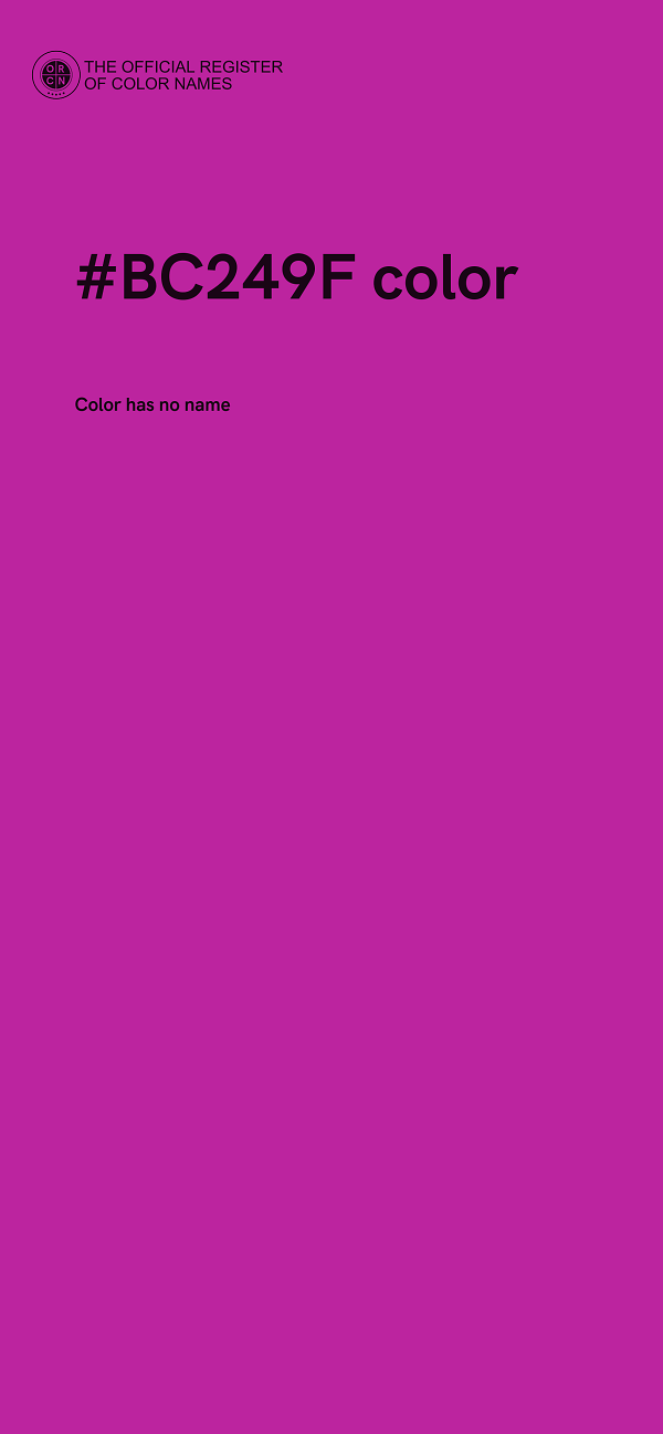 #BC249F color image
