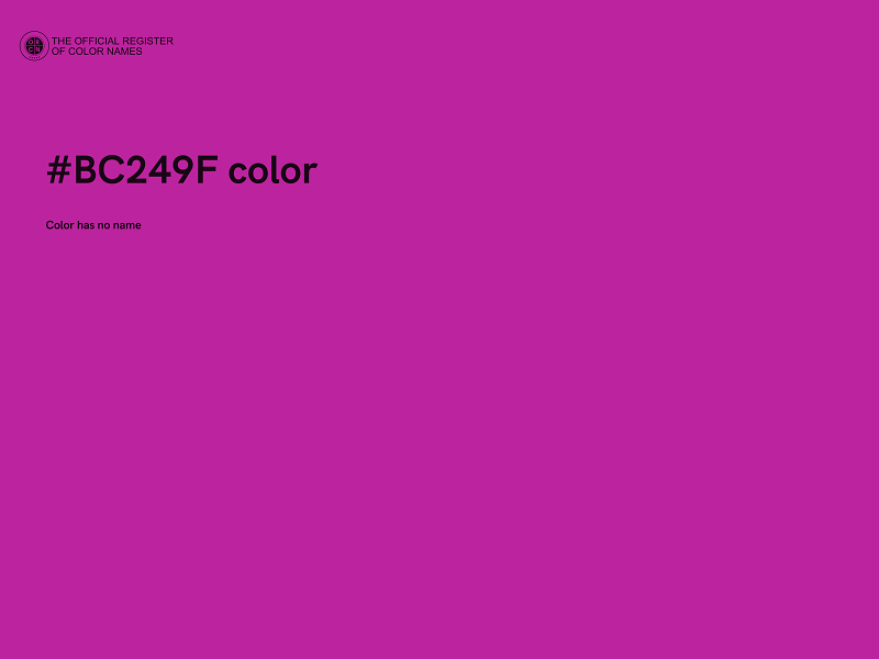 #BC249F color image