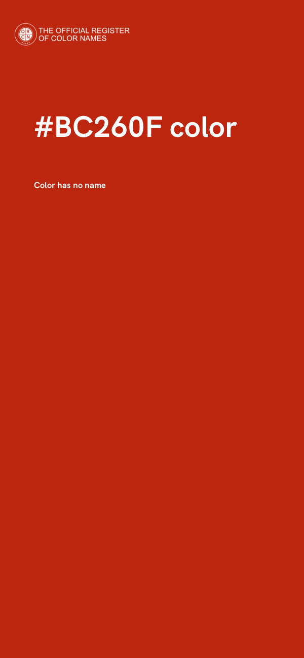 #BC260F color image