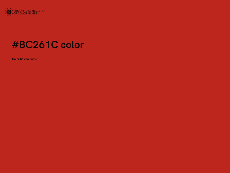 #BC261C color image