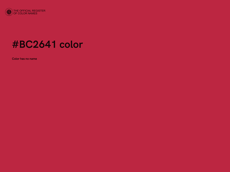 #BC2641 color image