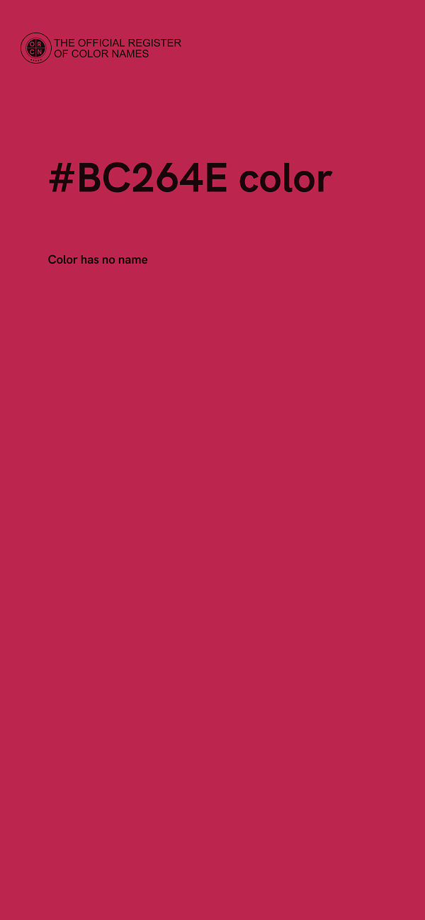 #BC264E color image