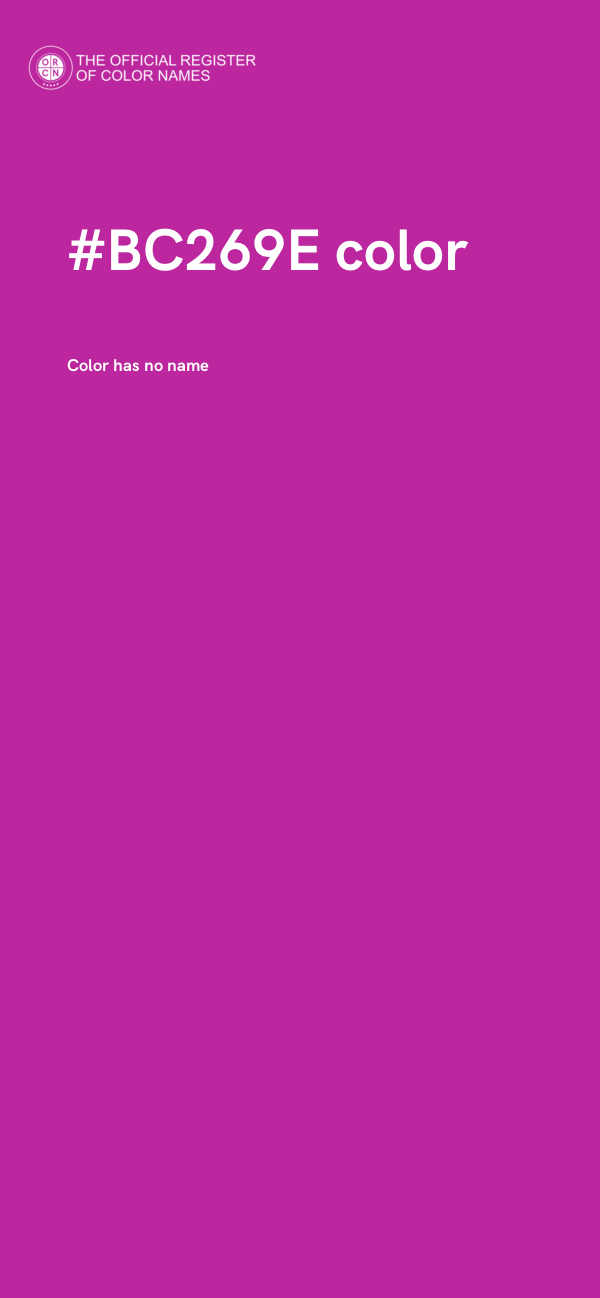 #BC269E color image