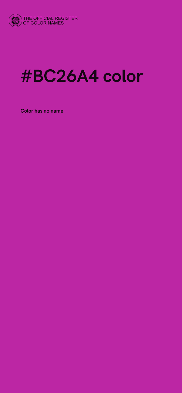 #BC26A4 color image