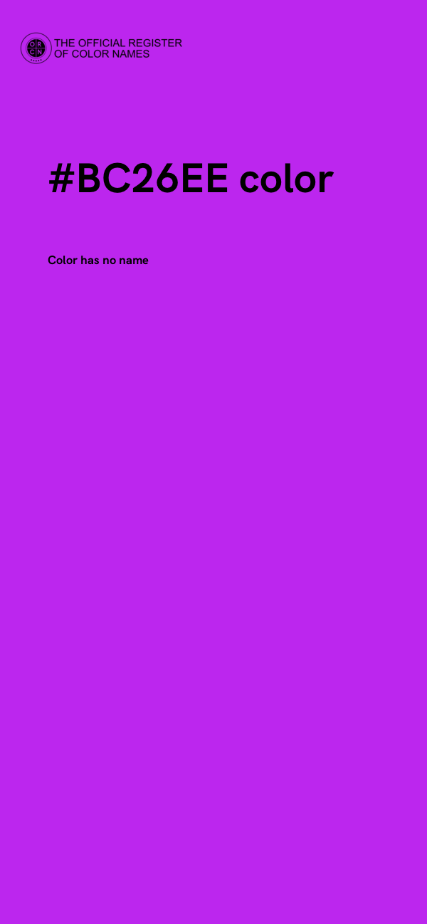 #BC26EE color image