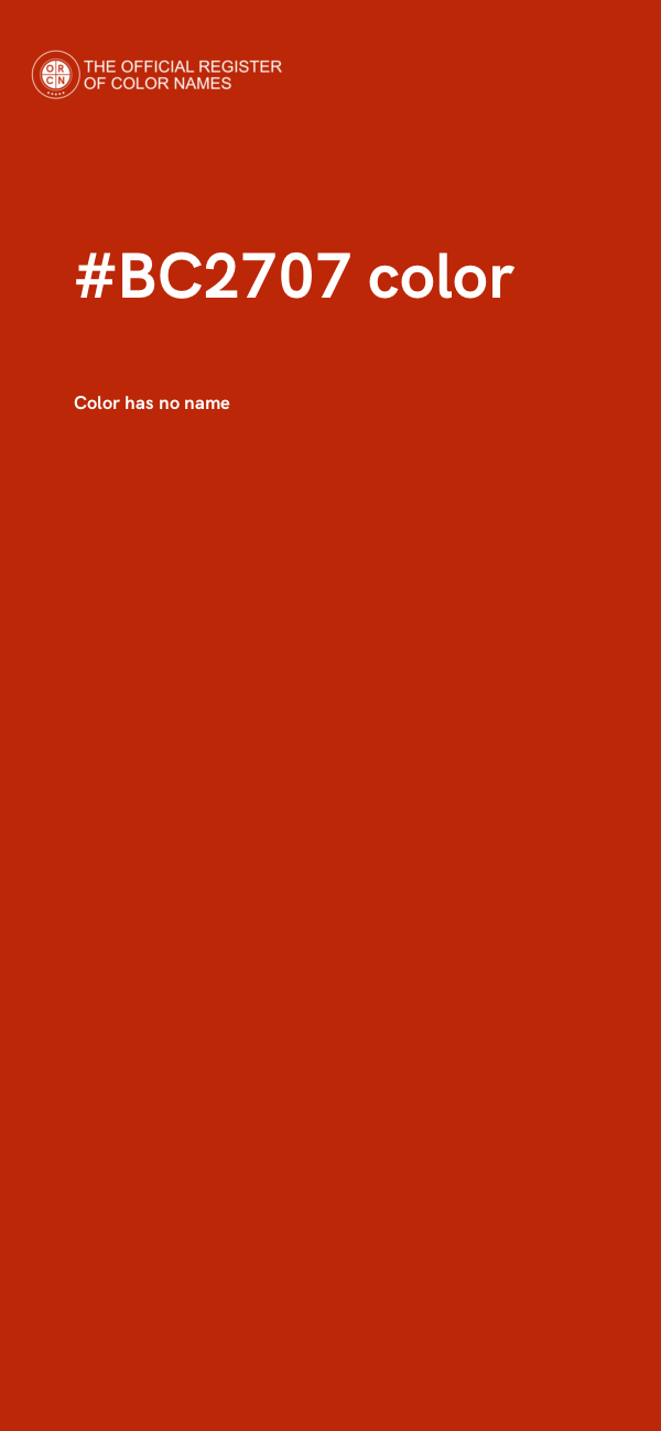 #BC2707 color image