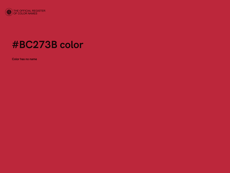 #BC273B color image