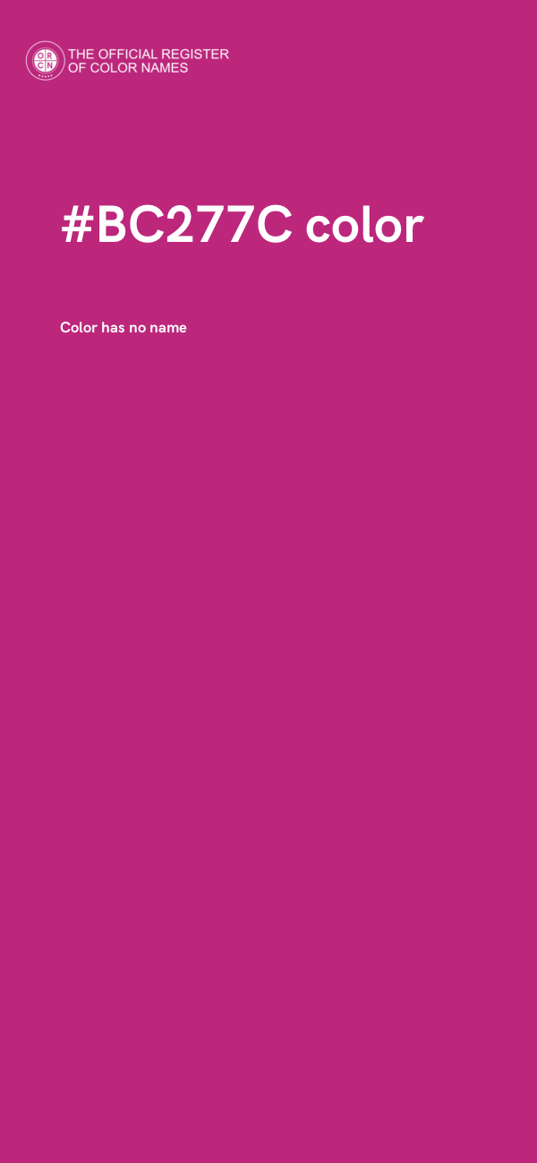 #BC277C color image