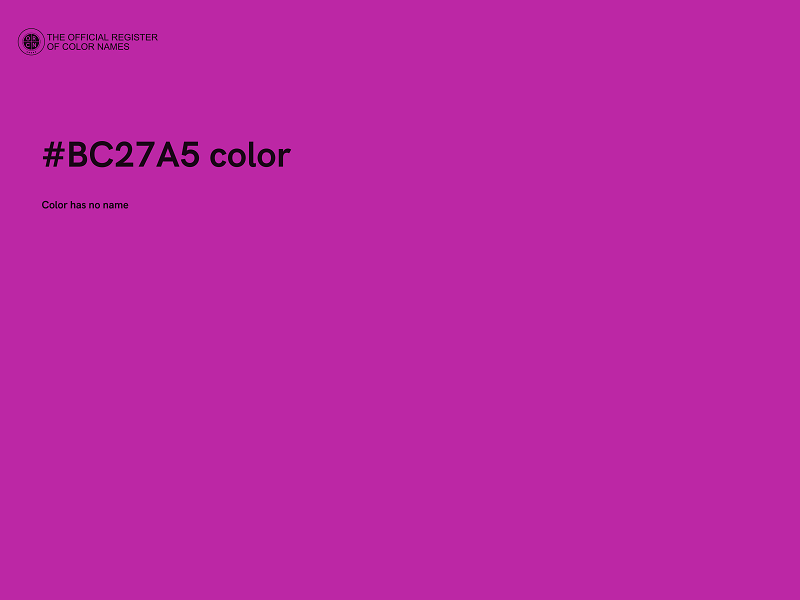 #BC27A5 color image