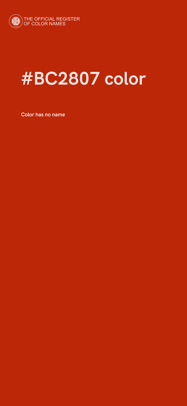 #BC2807 color image