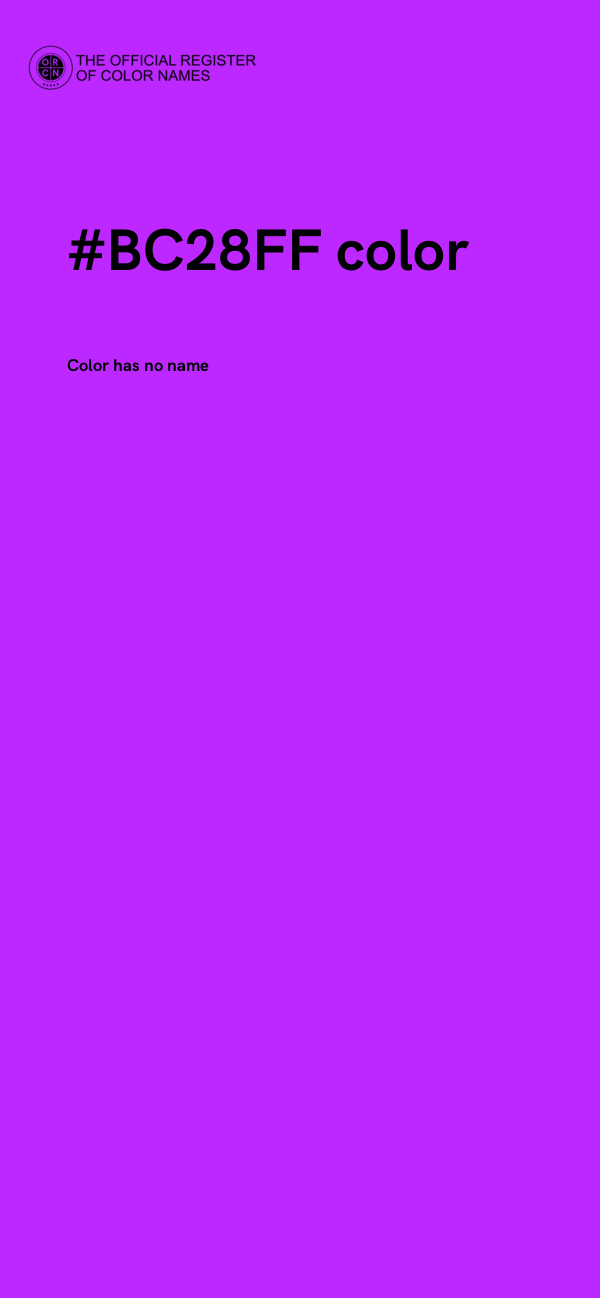 #BC28FF color image