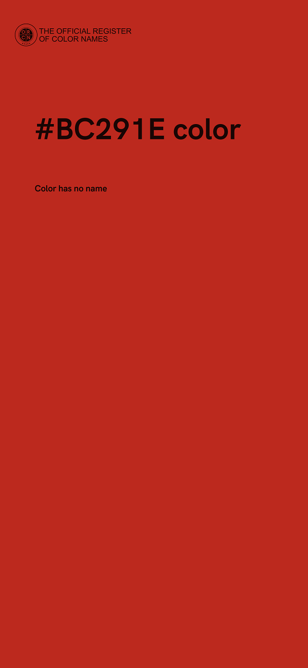 #BC291E color image