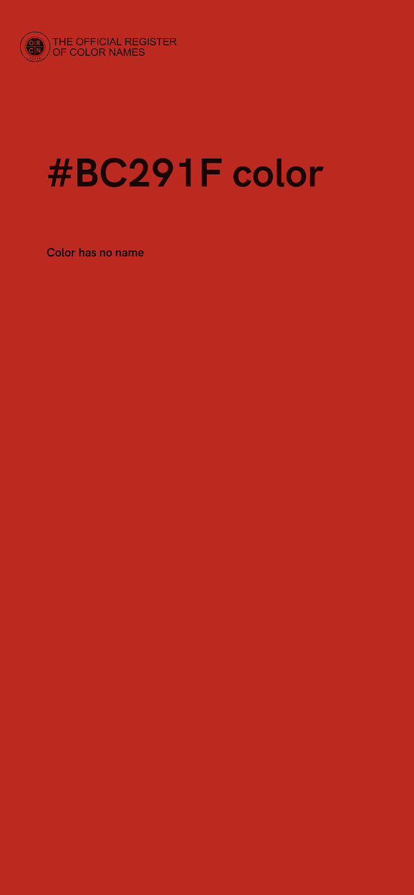 #BC291F color image