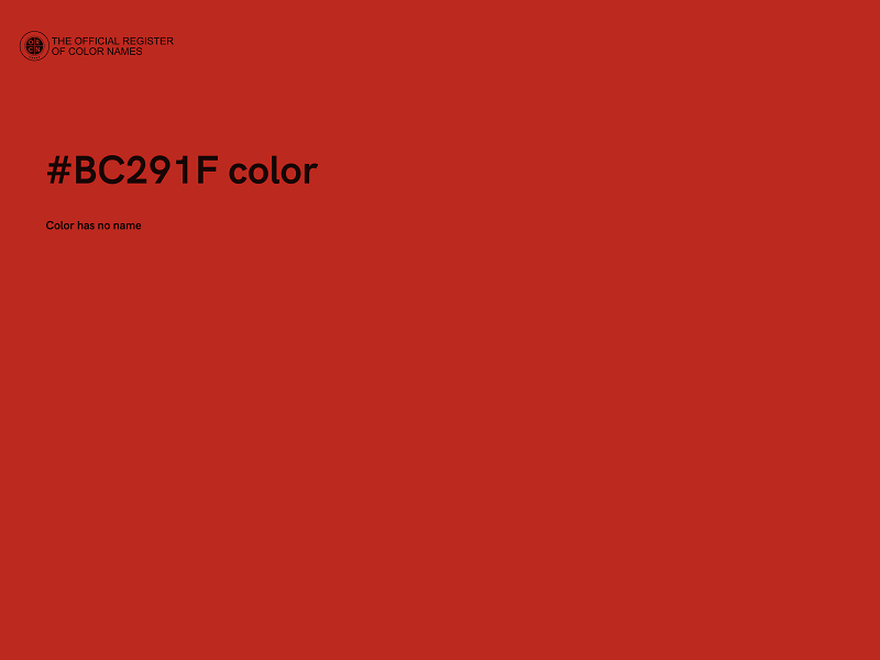 #BC291F color image