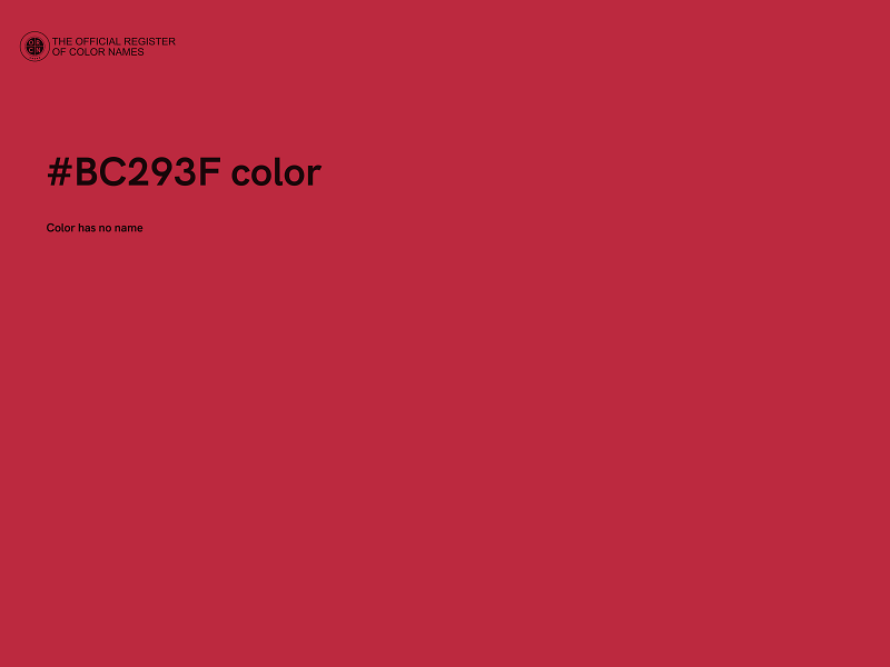 #BC293F color image