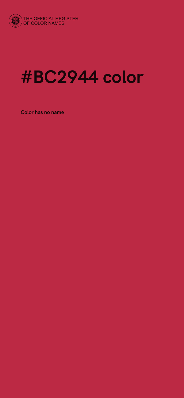 #BC2944 color image