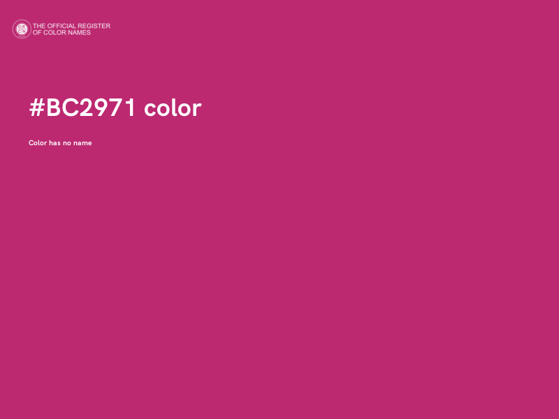 #BC2971 color image