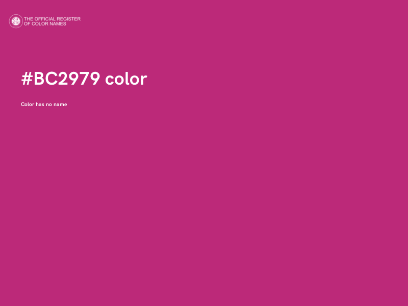 #BC2979 color image