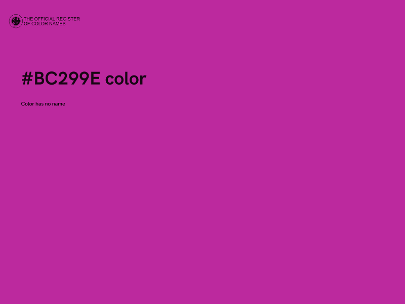 #BC299E color image