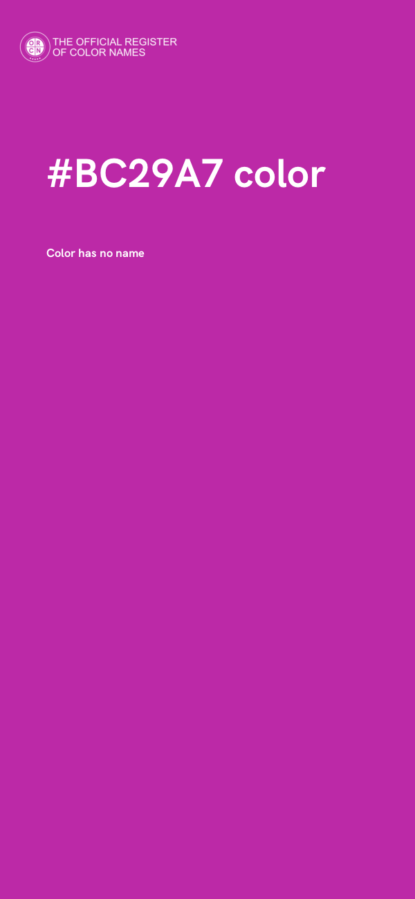 #BC29A7 color image