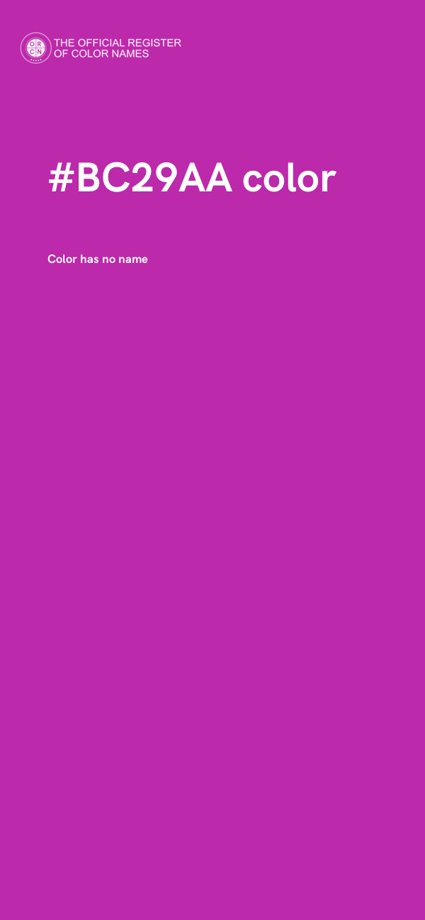 #BC29AA color image