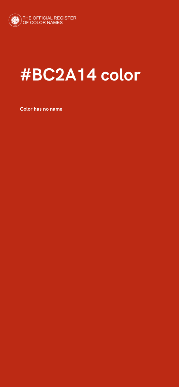 #BC2A14 color image