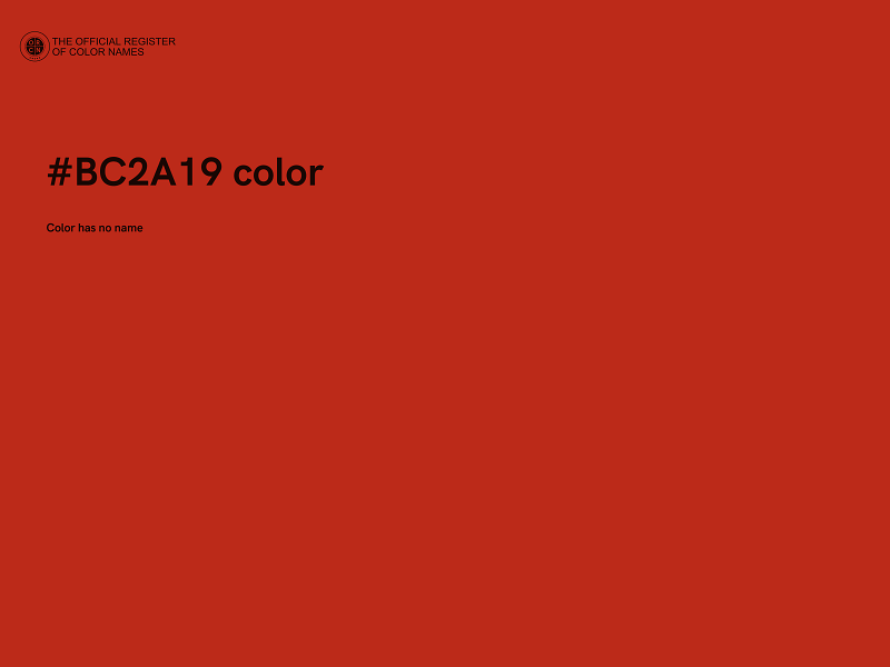 #BC2A19 color image