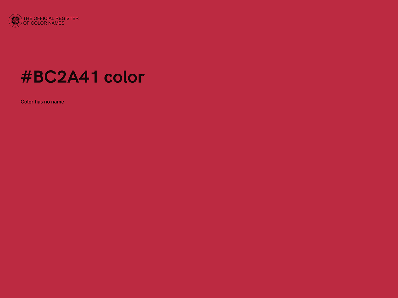 #BC2A41 color image