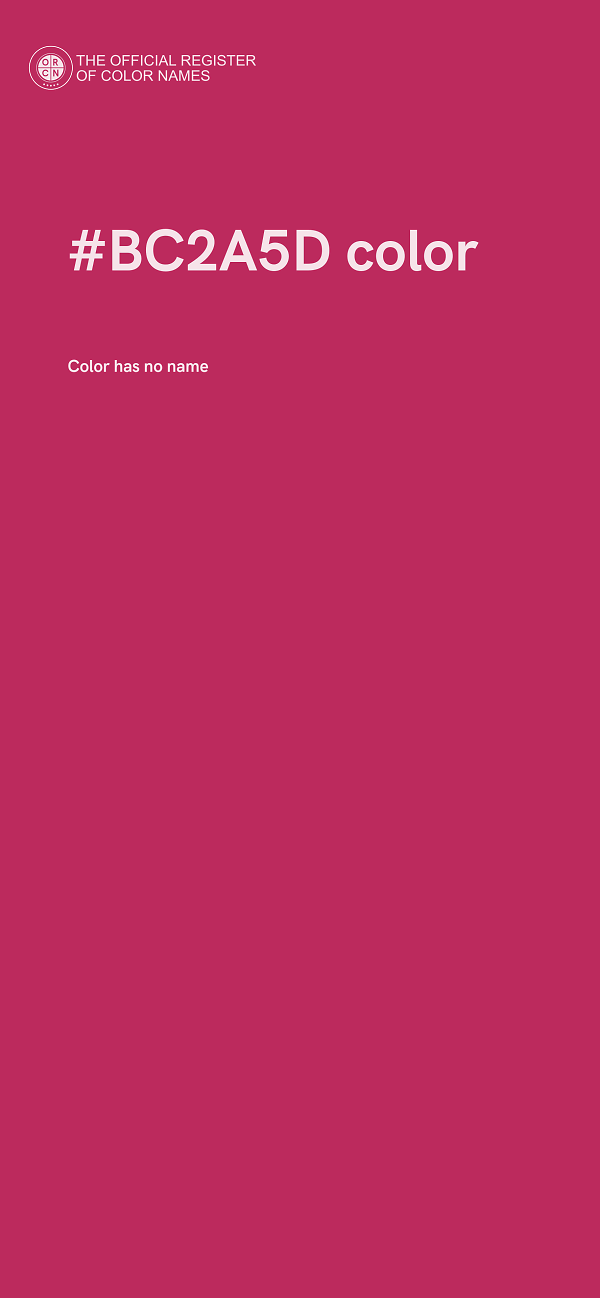 #BC2A5D color image